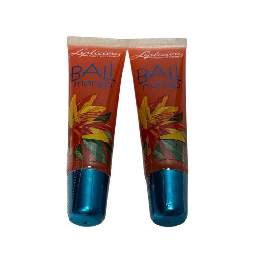Bath & Body Works Liplicious Bali Mango Lip Gloss Tasty Lip Color Lot 2 SEALED
